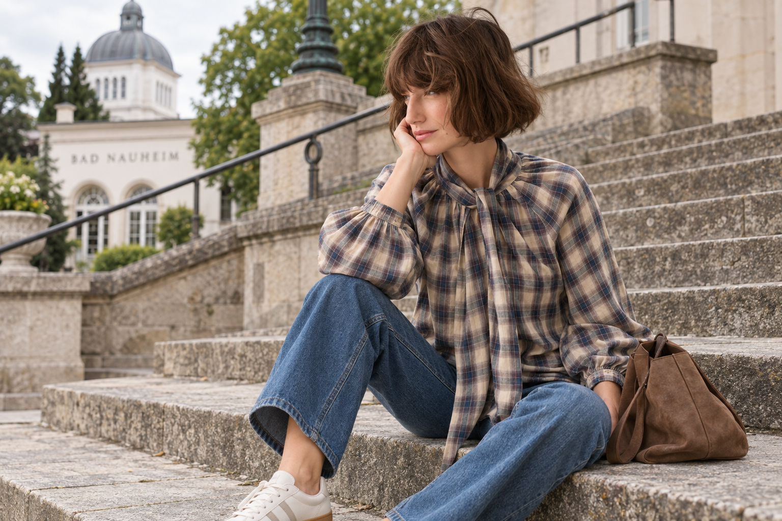 Bad Nauheim Streetstyle - Verspielte Karobluse