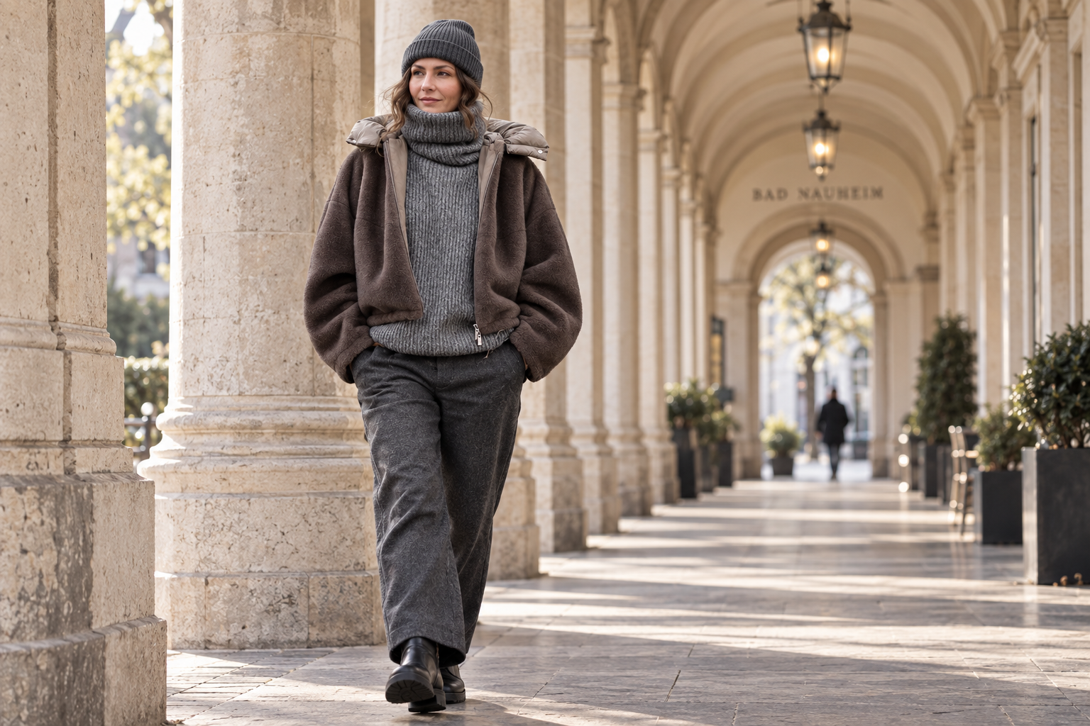 Bad Nauheim Streetstyle - Teddyjacke mit Kapuze