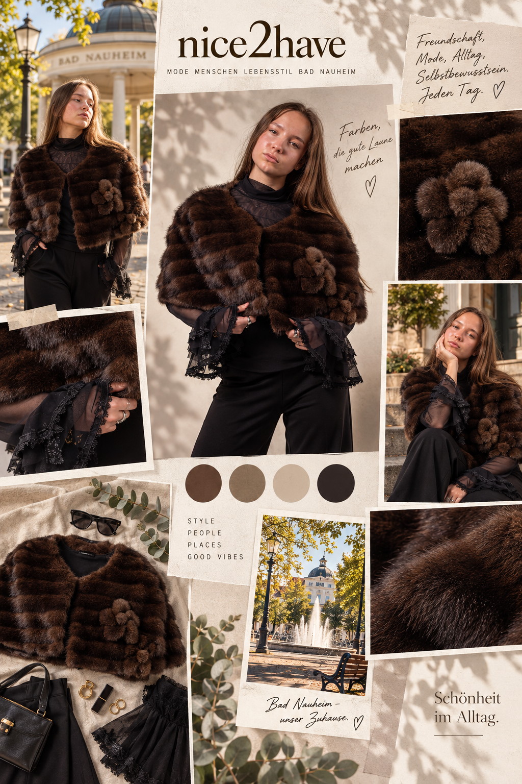 Moodboard - Inspiration für Pelz Stola in Nerz Optik