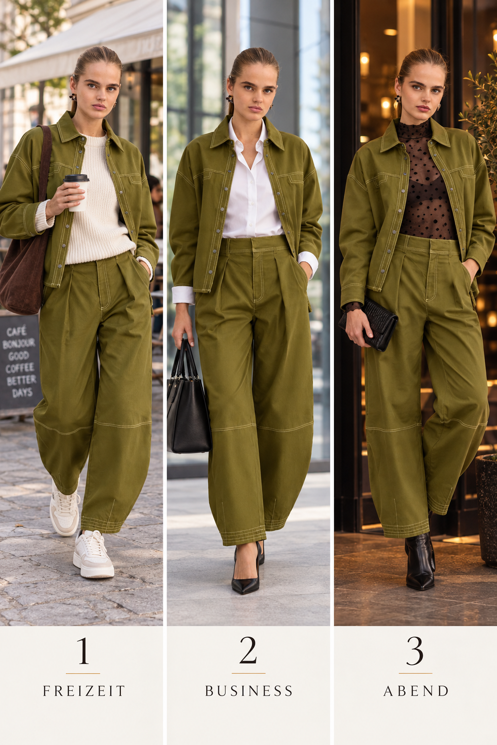 Drei Styling-Ideen für Barellhose Nukatti: Freizeit, Business und Abend