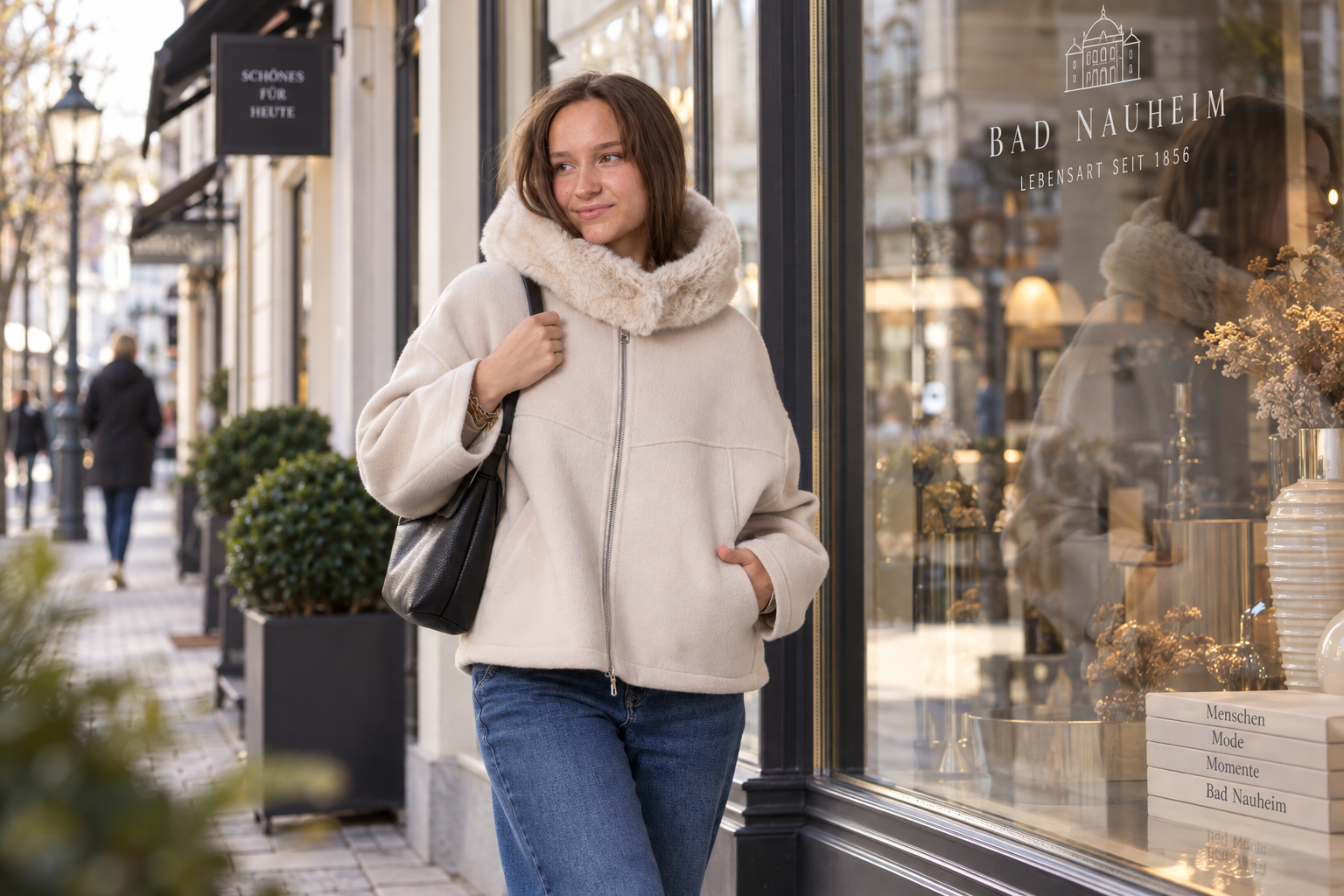 Bad Nauheim Streetstyle - Jacke mit Fell Kapuze JERRY M