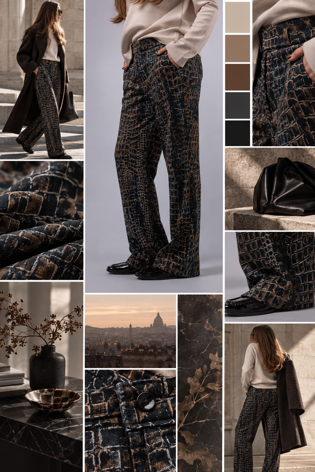 Moodboard - Inspiration für Schlaghose Crocoprint PAKA