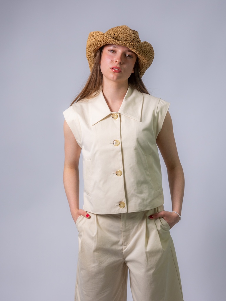Blazerweste beige