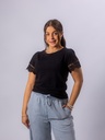 T-Shirt mit Spitzenärmel