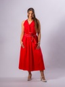 Maxikleid blau+rot