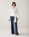 Feste Popeline Wickelbluse