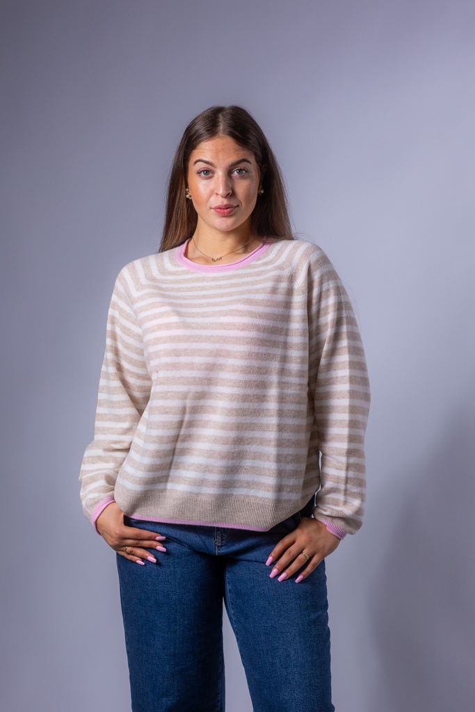 Ringelpulli Paspelkragen