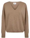 NUDAYLETTA Feinstrickpullover mit Lurex und V-Ausschnitt
