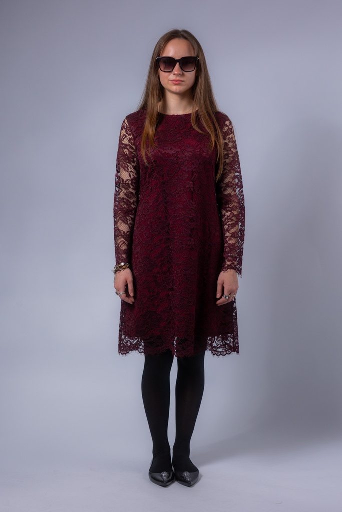 Spitzenkleid mit Langarm