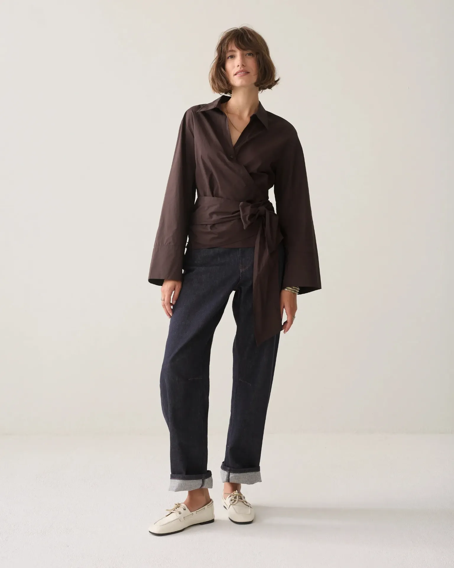 Wickelbluse crispy Popeline