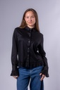 Jersey Bluse mit Rüschenborte