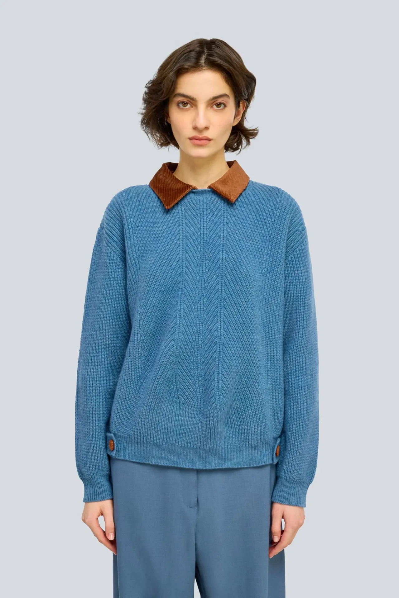 Pullover mit Cordkragen Acacia