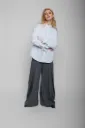Klassische Hemdbluse mit verdeckter Knopfleiste