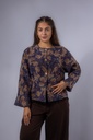Kurzgeschnittene Strickjacke mit Fransensaum