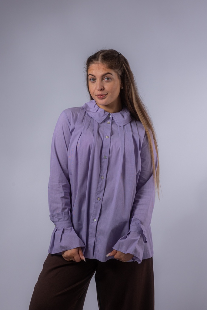 [P3562_45017_GS-36] Bluse mit zarten Nadelstreifen (36)