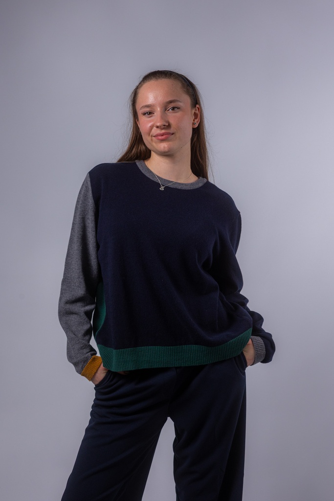 [P3566_M25104_BL-S] College-Cardigan (S)