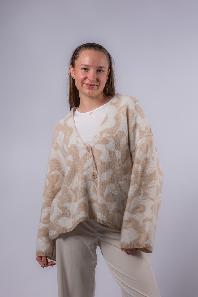 Jaquard-Jacke aus Wolle