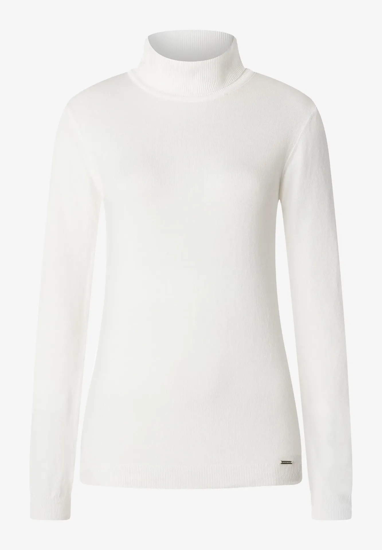 Rollkragen-Pullover, Feinstrick