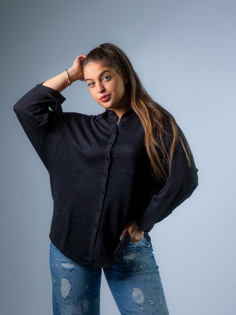 [264505_SW-S] Pullover, ecru (Schwarz, S)