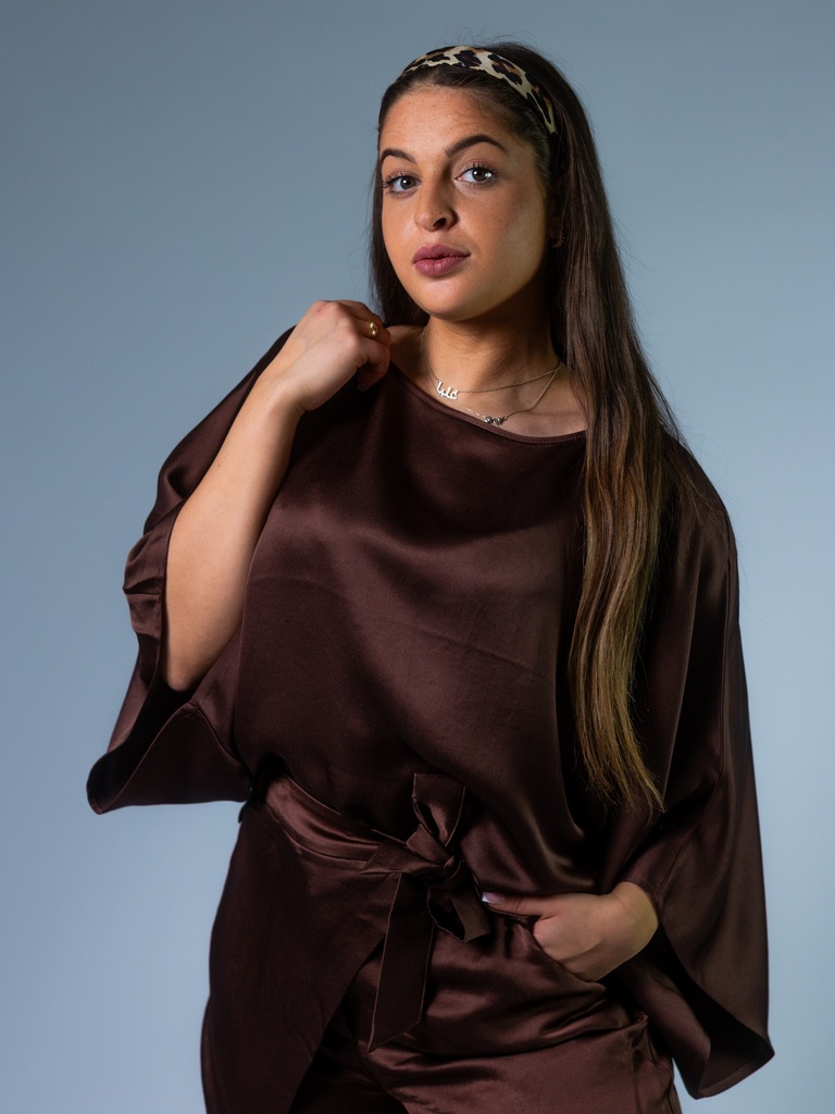 Bluse, braun