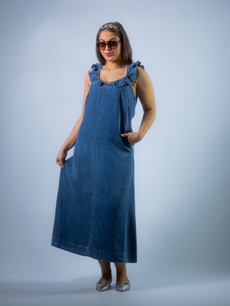 [Nuelid_DE-34] Trägerkleid denim (34)